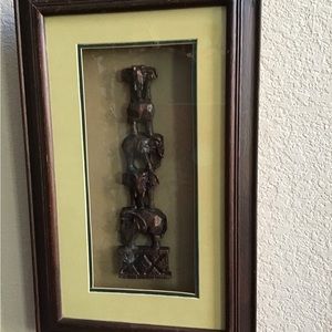 Elephant Relief Framed Picture